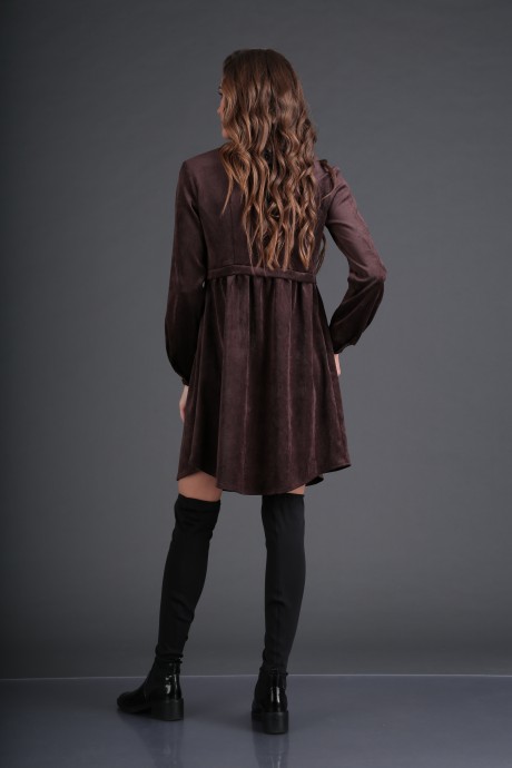 Платье DoMira 01-518 коричневый размер 42-48 #4