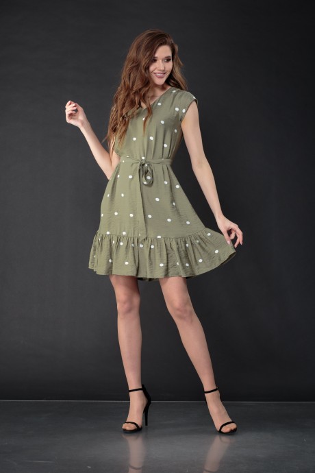 Платье DoMira 01-553к светлый хаки. размер 42-48 #5