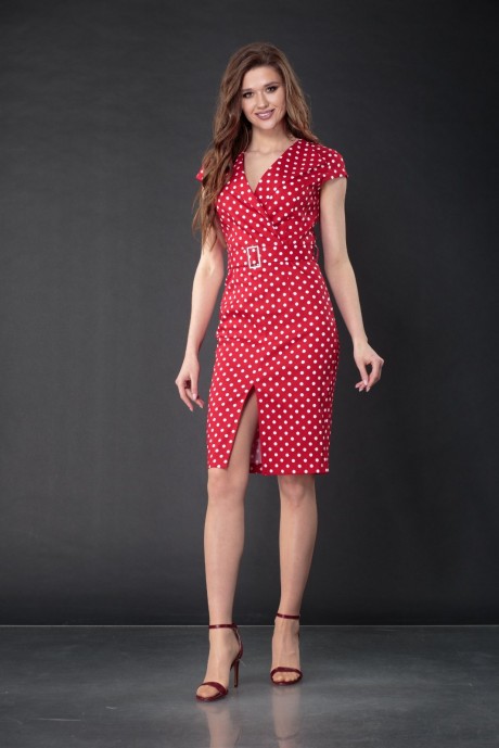 Платье DoMira 01-596 красный размер 42-50 #1