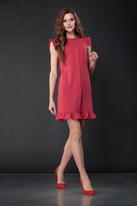 Платье DoMira 01-597 коралловый размер 42-48 #3