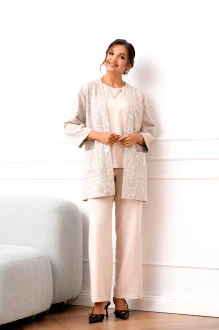 Брючный костюм AMUAR 1107 тройка бежевый