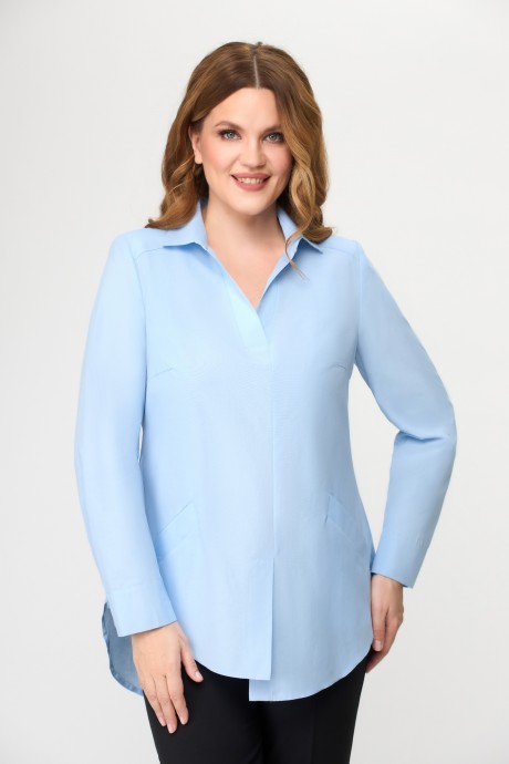 Блузка Дали 4490 голубой размер 46-56 #1