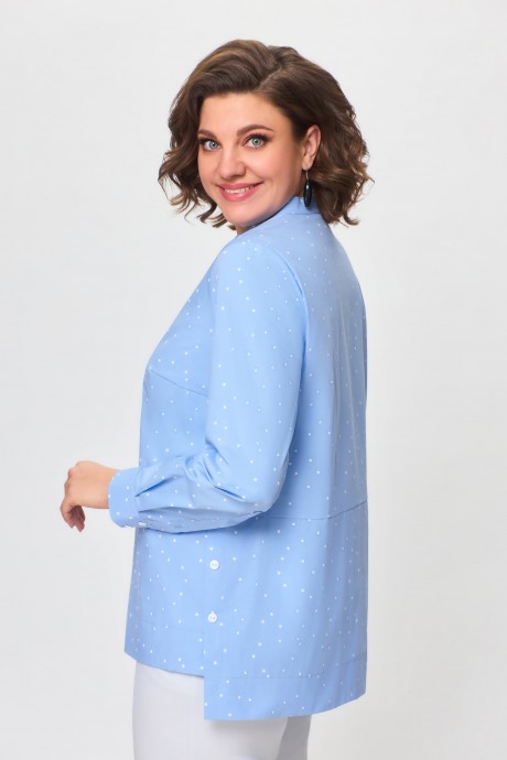 Блузка Дали 5373Б голубой размер 46-62 #4