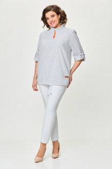 Блузка Дали 5656А серый, полоска #1