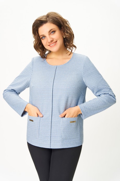 Джемпер (кофта) Дали 4440 голубой размер 48-56 #1