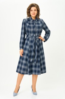Платье Дали 5520 .1 синяя клетка