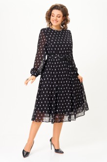 Платье Дали 3749 чёрный, ромбы