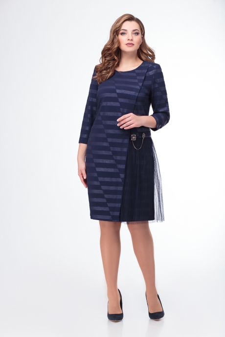 Вечернее платье Кокетка и К 679 темно-синий размер 48-52 #1