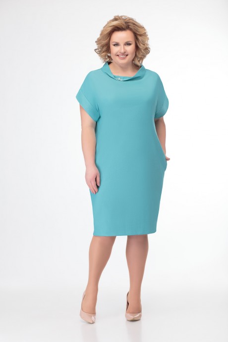 Платье Кокетка и К 722 -1 голубой размер 52-56 #1
