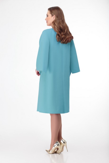 Вечернее платье Кокетка и К 721 -1 бирюзовые тона размер 50-54 #2