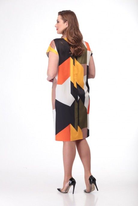 Платье Кокетка и К 727 разноцветная геометрия размер 50-54 #5