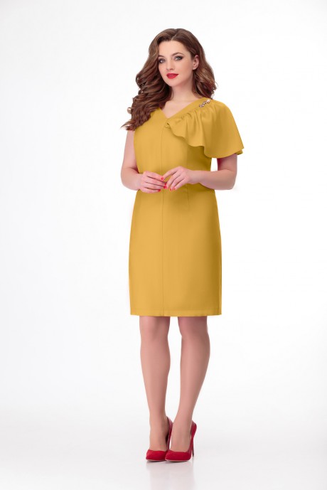 Платье Кокетка и К 737 желтый размер 46-50 #1