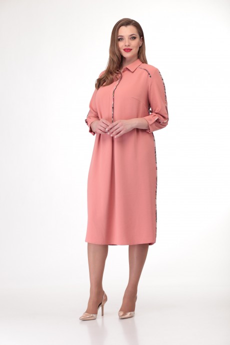 Платье Кокетка и К 759 кирпично-розовый размер 54-58 #1