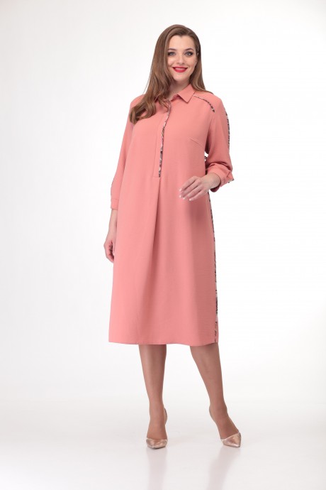 Платье Кокетка и К 759 кирпично-розовый размер 54-58 #2