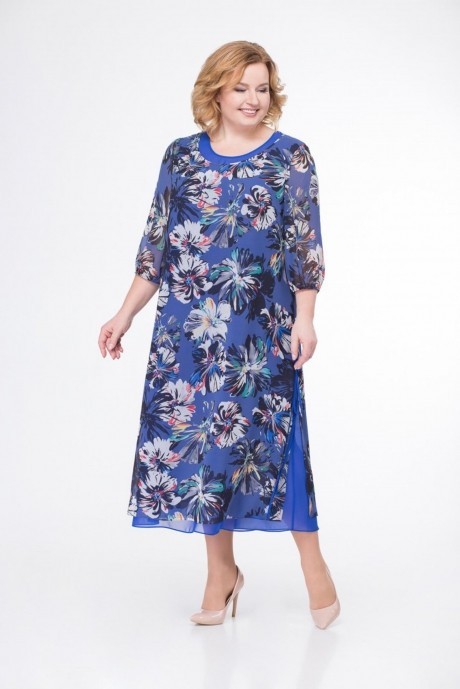 Платье Кэтисбел 1447 синий размер 54-58 #1