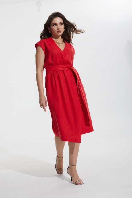 Платье Ликвидация MALI 422-034 красный размер 52 #5