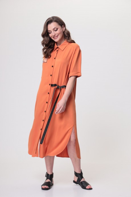 Платье Ликвидация Anastasia Mak 1004 оранжевый размер 60 #1
