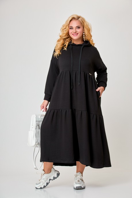 Платье Ликвидация Swallow 598 черный размер 58 #1