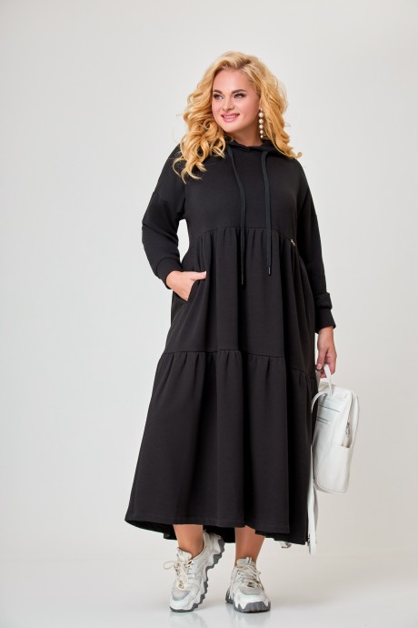 Платье Ликвидация Swallow 598 черный размер 58 #4
