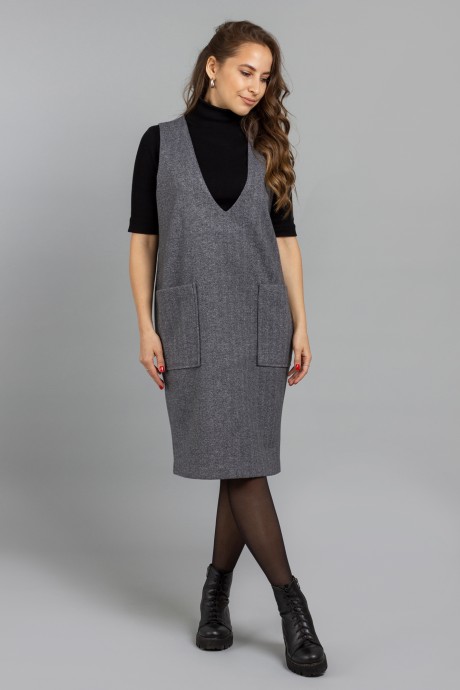 Платье Ликвидация Mirolia 967 серый размер 54 #3