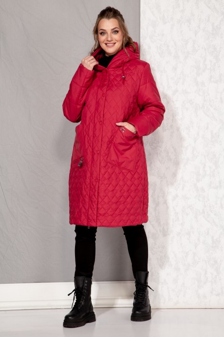 Пальто Ликвидация Beautiful&Free 4085 красный размер 54 #4