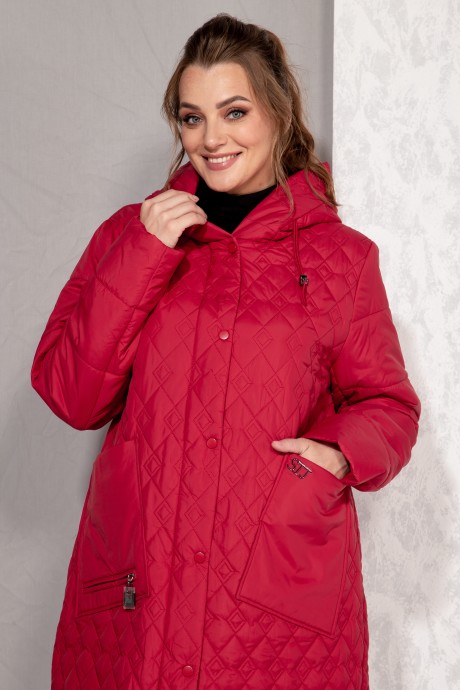 Пальто Ликвидация Beautiful&Free 4085 красный размер 54 #5