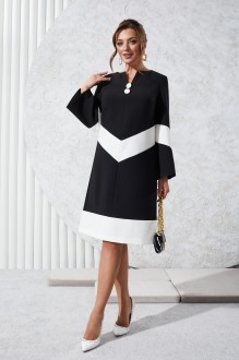 Платье Ликвидация Lissana 4583 черно - белый #1
