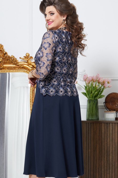 Платье Ликвидация Vittoria Queen 17643 темно-синий/пудра размер 50 #3