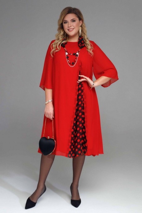 Платье Ликвидация Pretty 1180 красный горох размер 64 #1
