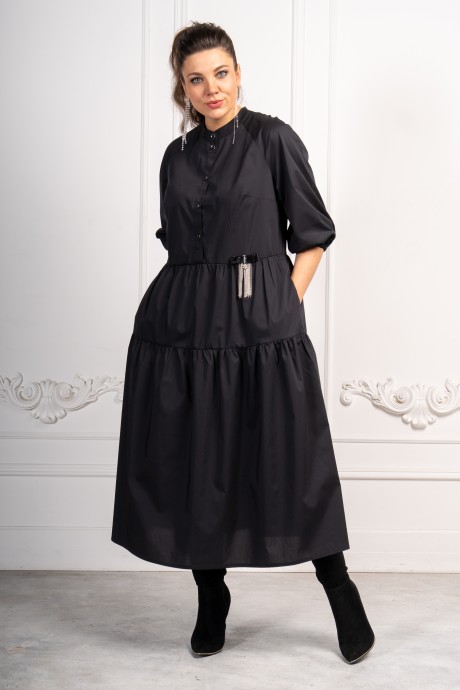 Платье Ликвидация ANDINA 812 черный размер 58 #3