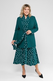 Костюм Ликвидация Pretty 1898 изумруд+белые горохи #1
