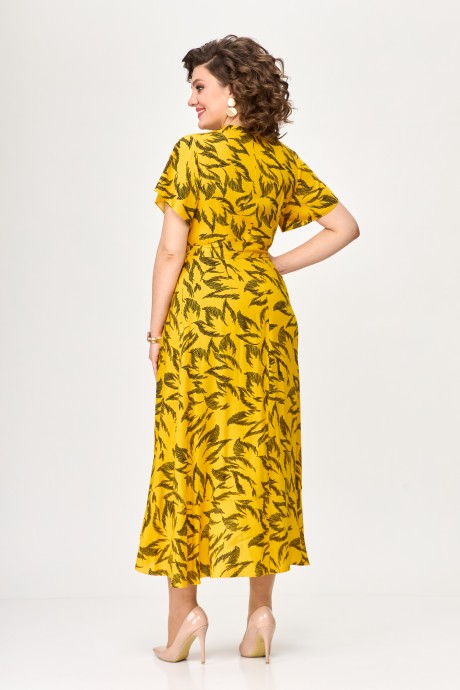 Платье Ликвидация Bonna Image 815 желтый+принт размер 48 #3