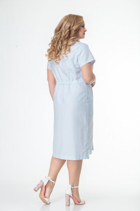 Платье Ликвидация Anelli 864 голубой размер 50 #4
