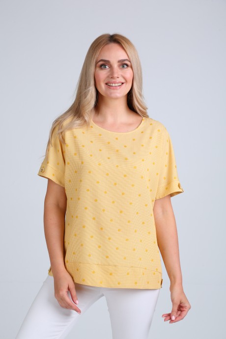 Блузка Ликвидация MODEMA 350 /1-желтый размер 58 #2