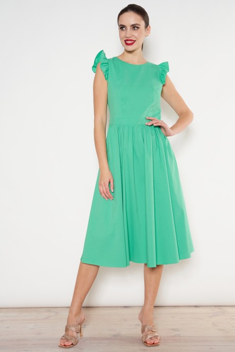 Платье Ликвидация ЮРС 23-126-3 зеленый размер 52 #1