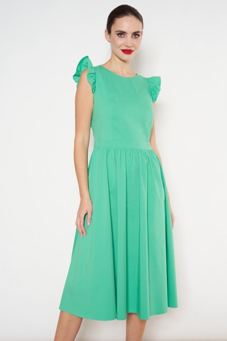 Платье Ликвидация ЮРС 23-126-3 зеленый размер 52 #2