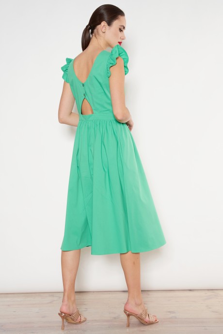 Платье Ликвидация ЮРС 23-126-3 зеленый размер 52 #4