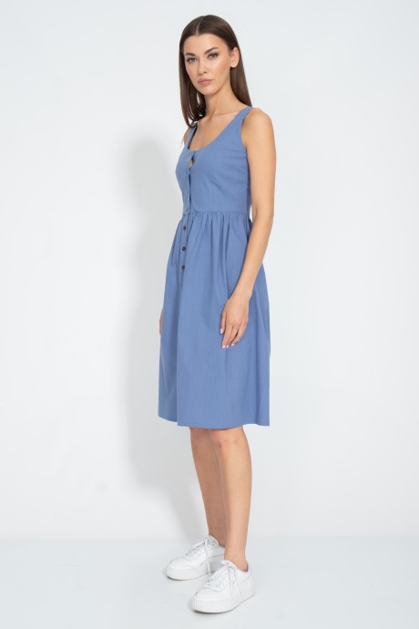 Платье Ликвидация KIVVIWEAR 3066 04 Дымчатый синий размер 48 #3