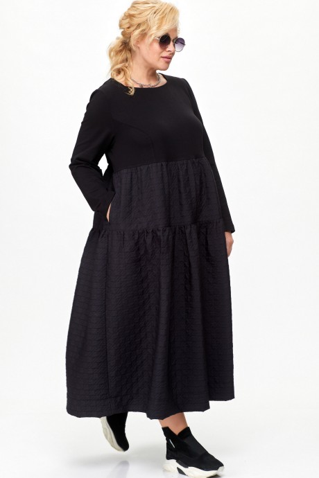 Платье Ликвидация SOVA 11215 черный размер 54 #2