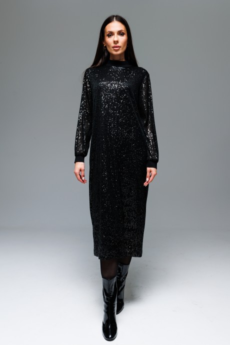 Вечернее платье Ликвидация Ларс Стиль 844 черный размер 46 #1