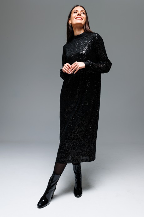 Вечернее платье Ликвидация Ларс Стиль 844 черный размер 46 #3
