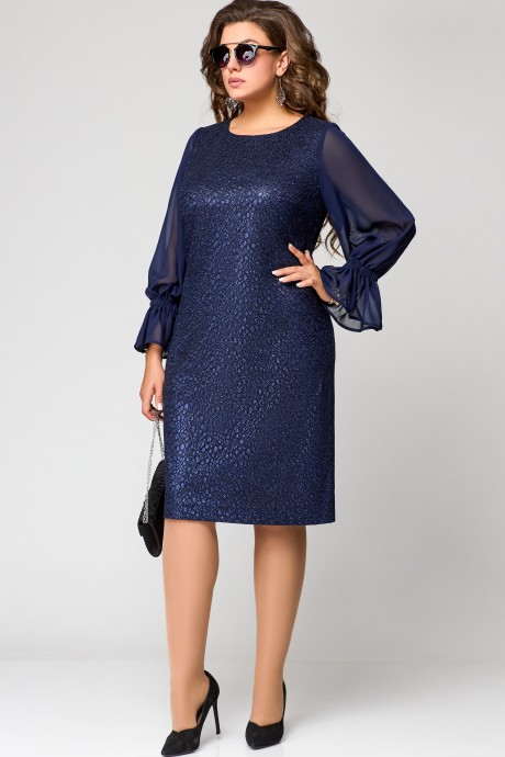 Вечернее платье Ликвидация EVA GRANT 7284 темно-синий размер 56 #1