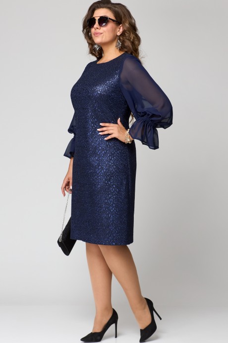 Вечернее платье Ликвидация EVA GRANT 7284 темно-синий размер 56 #3