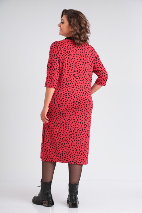 Платье Ликвидация Michel Chic 2141 красный+черный размер 52 #3