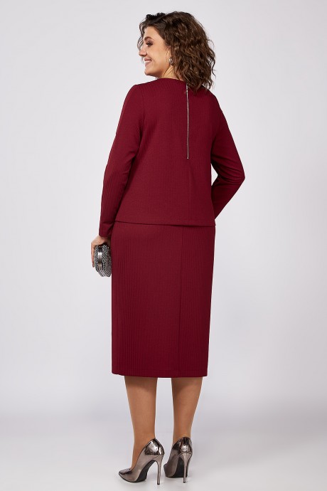 Платье Ликвидация ALGRANDA (Novella Sharm) A3956 -3 бордовый размер 58 #4