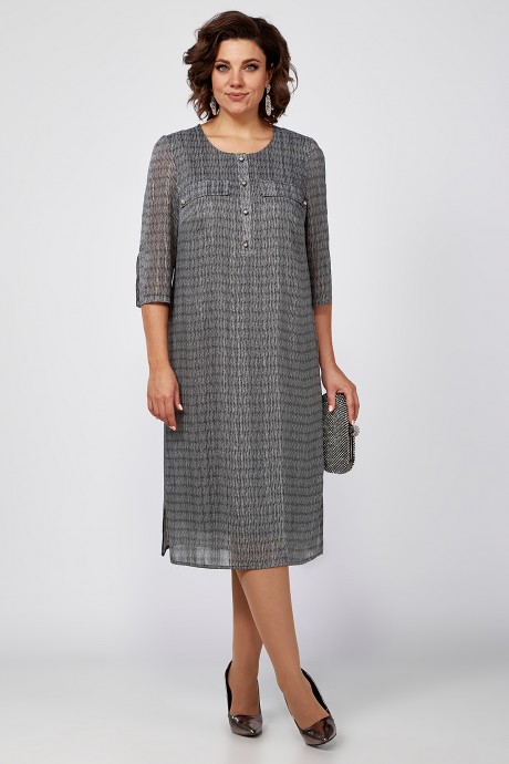 Платье Ликвидация ALGRANDA (Novella Sharm) A3848 -B серый размер 58 #1