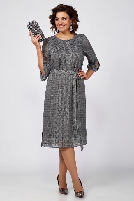 Платье Ликвидация ALGRANDA (Novella Sharm) A3848 -B серый размер 58 #2