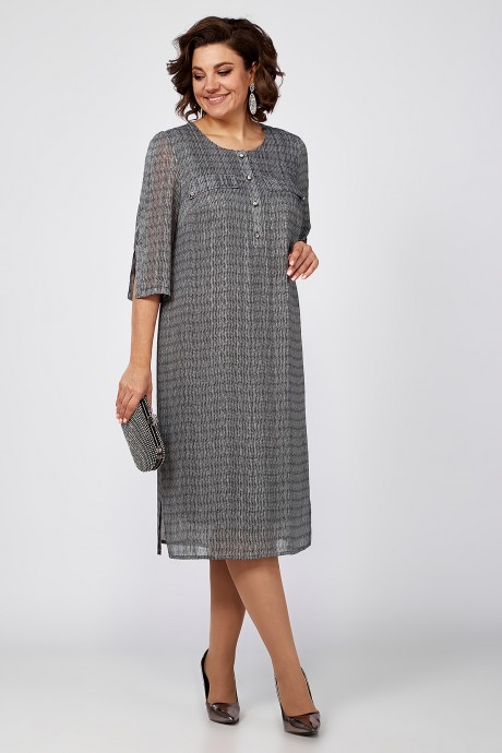 Платье Ликвидация ALGRANDA (Novella Sharm) A3848 -B серый размер 58 #3