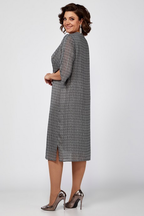 Платье Ликвидация ALGRANDA (Novella Sharm) A3848 -B серый размер 58 #6