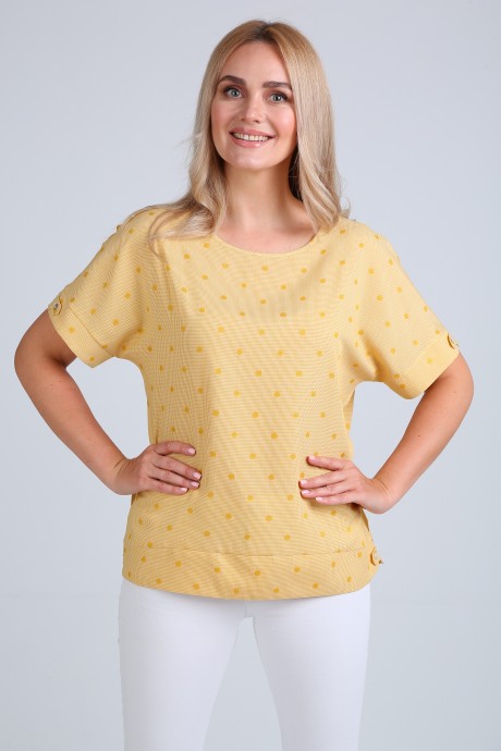 Блузка Ликвидация MODEMA 350 /1-желтый размер 52 #3